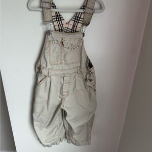 Burberry Kids Unisex Tan Overalls Size 3